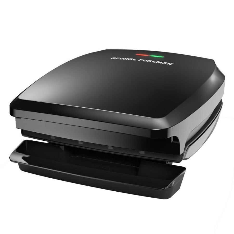 Indoor Grills, Skillets & Waffle Makers * | George Foreman Indoor Grills, Skillets & Waffle Makers 8.07-In L X 7.68-In W Non-Stick Residential