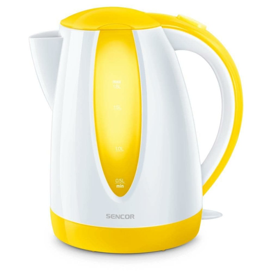 Espresso, Tea & Coffee Machines * | Sencor Espresso, Tea & Coffee Machines Yellow 7-Cup Cordless Manual Electric Kettle