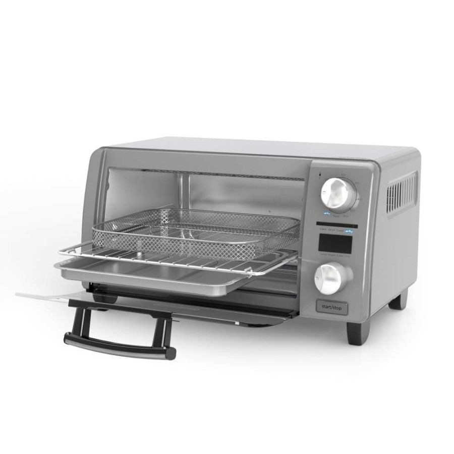 Toasters & Toaster Ovens * | Black+Decker Toasters & Toaster Ovens Crisp 'N Bake 4-Slice Stainless Steel Convection Toaster Oven (1150-Watt)