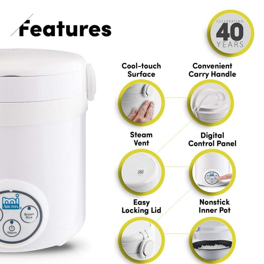 Cookers & Steamers * | Aroma Cookers & Steamers 3-Cup Residential Rice Cooker