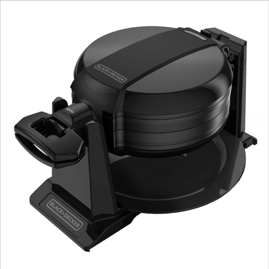 Indoor Grills, Skillets & Waffle Makers * | Black+Decker Indoor Grills, Skillets & Waffle Makers Round Flippable Belgian Waffle Maker