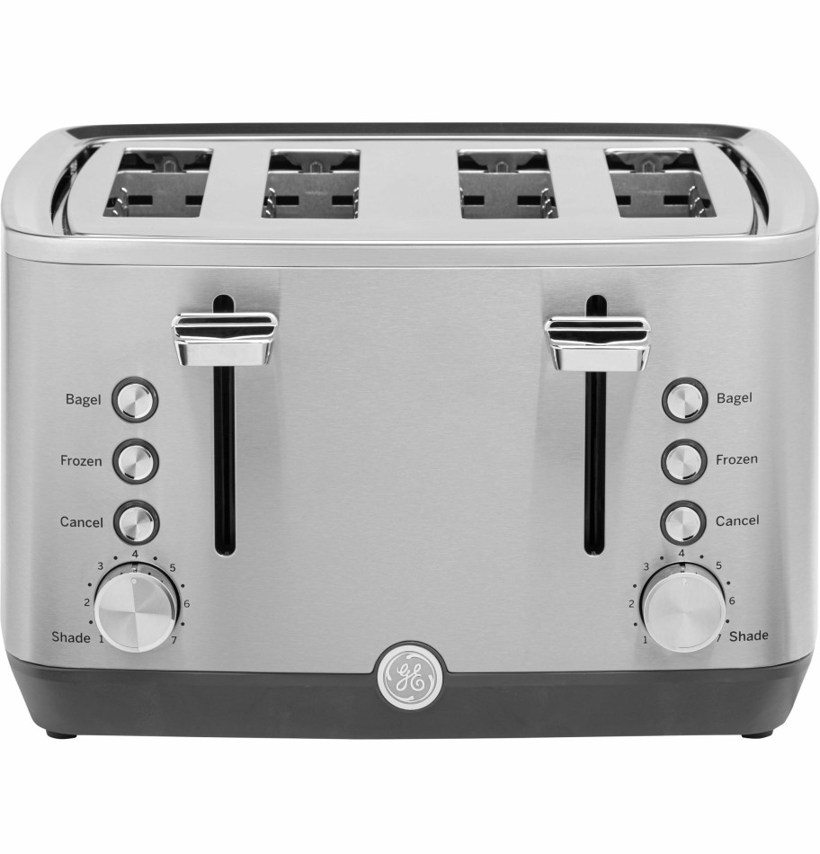 Toasters & Toaster Ovens * | Ge Toasters & Toaster Ovens 4-Slice Stainless Steel 1500-Watt Toaster