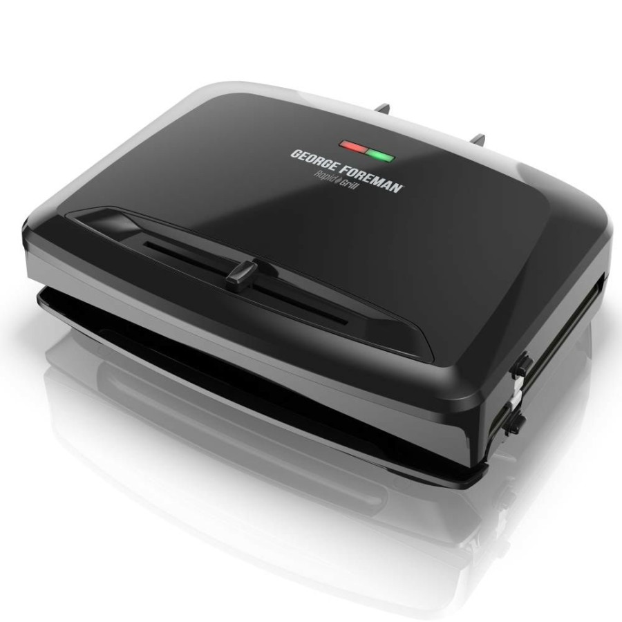 Indoor Grills, Skillets & Waffle Makers * | George Foreman Indoor Grills, Skillets & Waffle Makers Rapid Grill Series 6.41-In L X 12.72-In W Non-Stick Residential