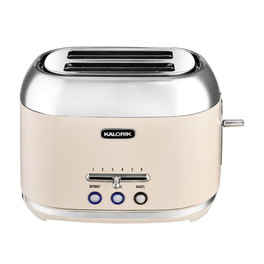 Toasters & Toaster Ovens * | Kalorik Toasters & Toaster Ovens 2-Slice Off-White 1000-Watt Toaster