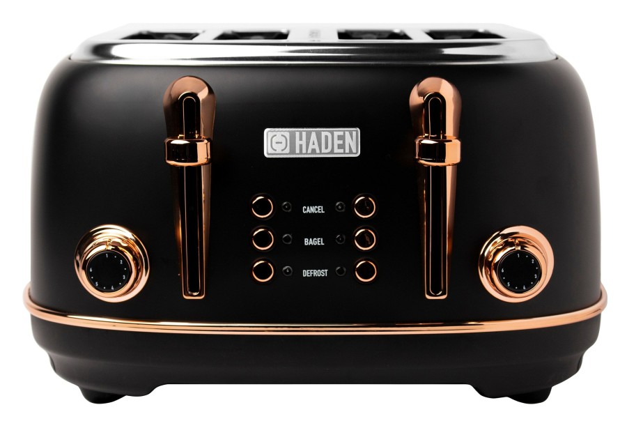 Toasters & Toaster Ovens * | Haden Toasters & Toaster Ovens Heritage 4-Slice Toaster With Browning Control, Cancel, Bagel And Defrost Settings 75042