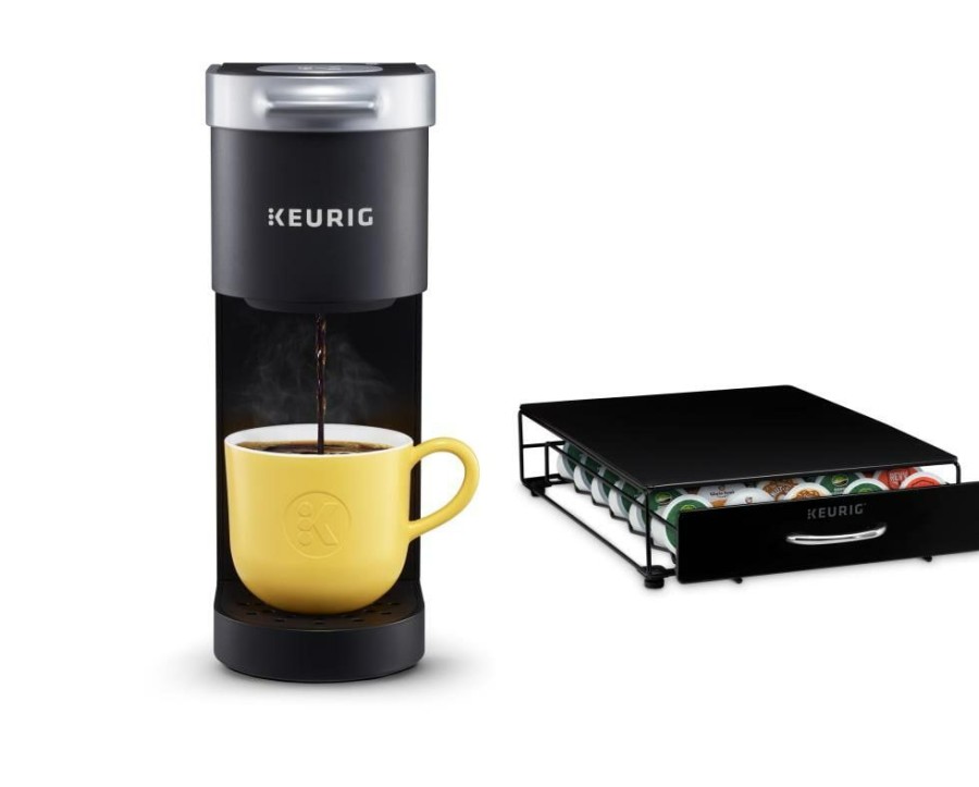 Espresso, Tea & Coffee Machines * | Keurig Espresso, Tea & Coffee Machines K-Mini Plus Black Single-Serve Coffee Maker