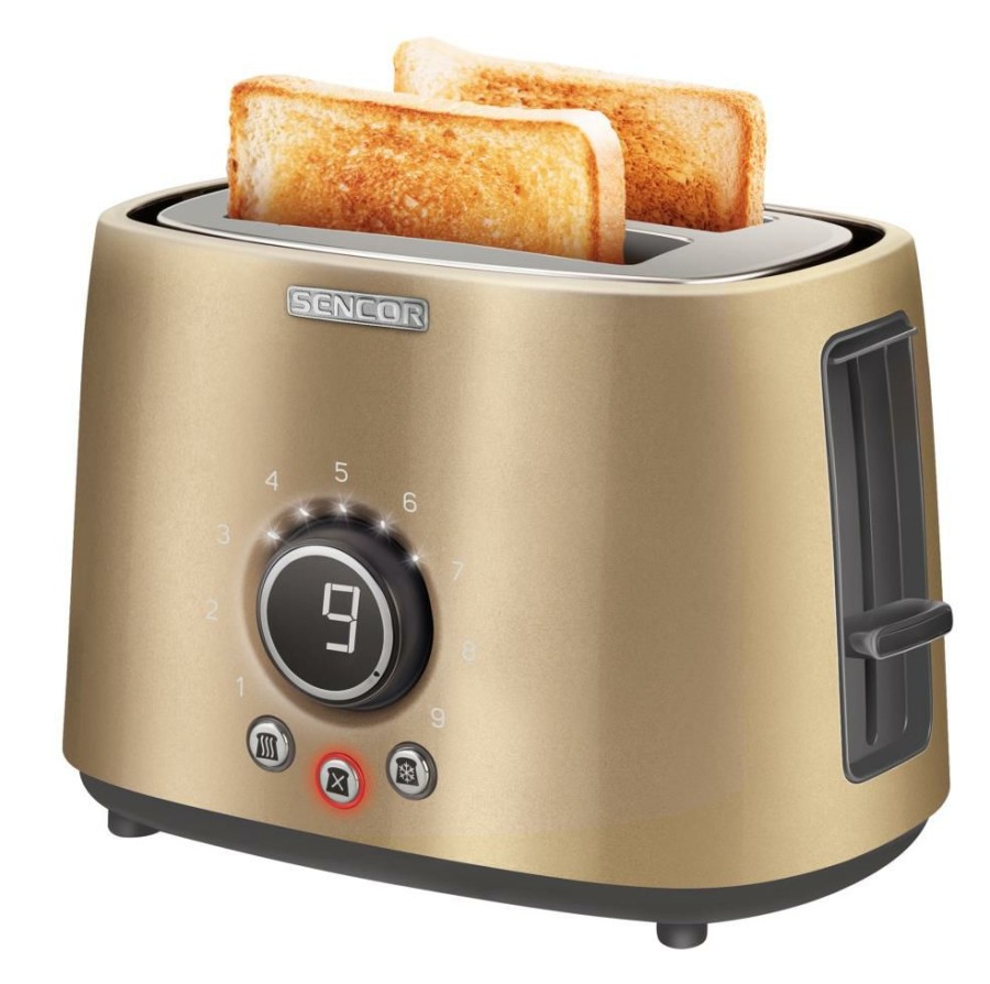 Toasters & Toaster Ovens * | Sencor Toasters & Toaster Ovens 2-Slice Gold 800-Watt Toaster