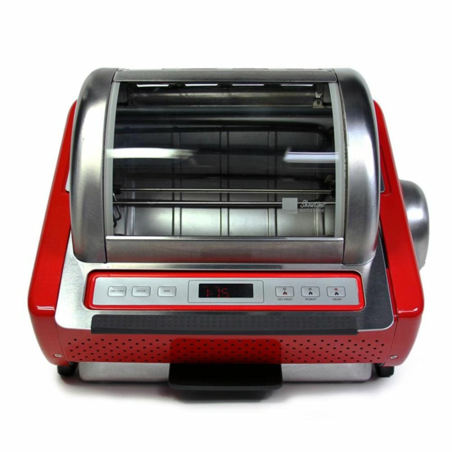 Cookers & Steamers * | Ronco Cookers & Steamers Ez-Store Red Roaster Oven With Lid