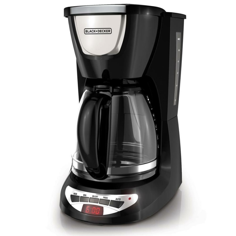 Espresso, Tea & Coffee Machines * | Black+Decker Espresso, Tea & Coffee Machines 12-Cup Black Residential Drip Coffee Maker