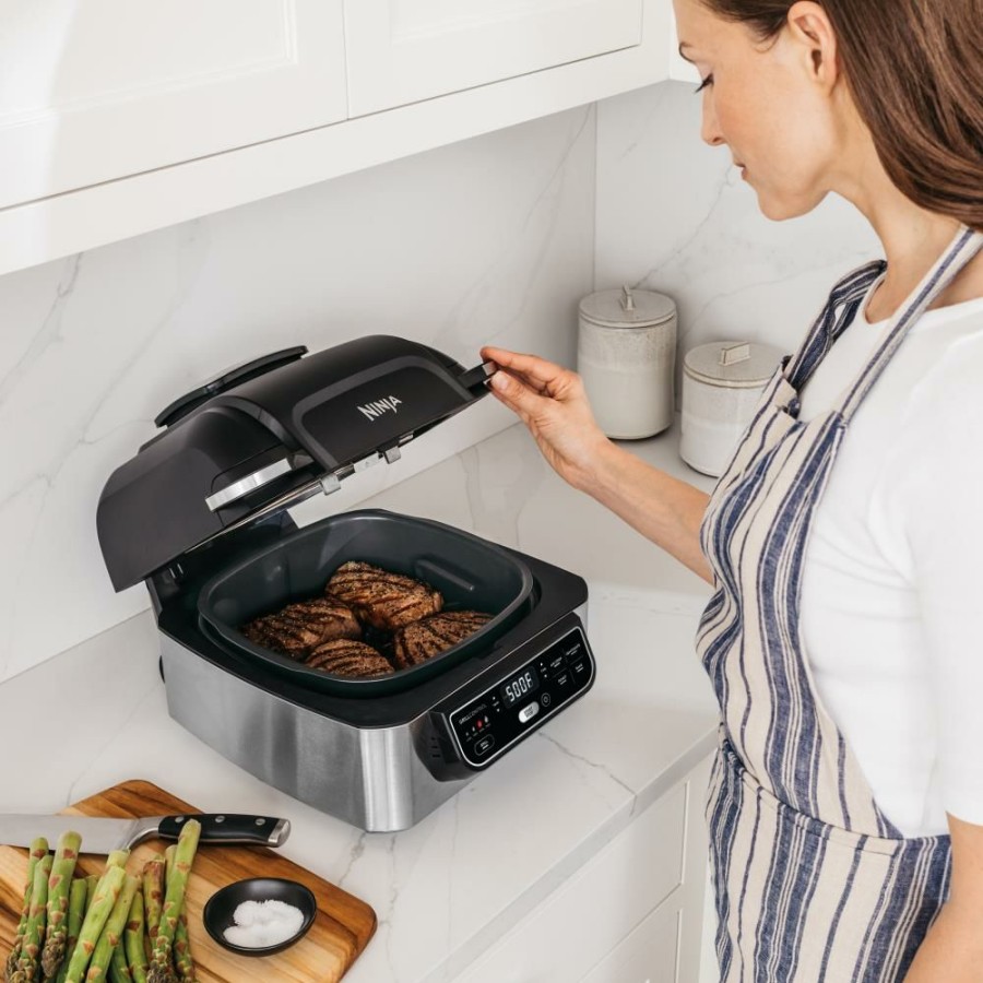 Indoor Grills, Skillets & Waffle Makers * | Ninja Indoor Grills, Skillets & Waffle Makers Ninja Foodi 10-In L X 10-In W Non-Stick Residential