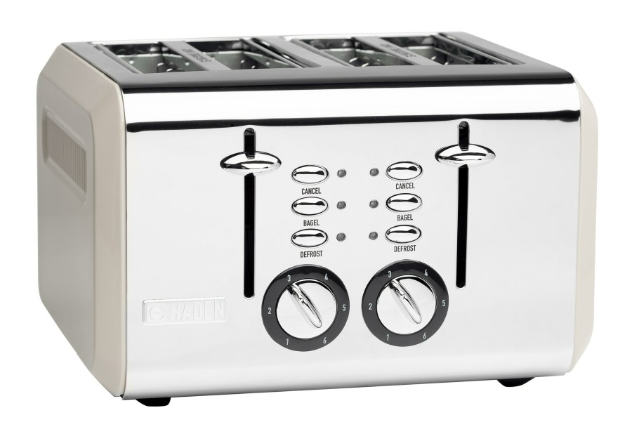 Toasters & Toaster Ovens * | Haden Toasters & Toaster Ovens Cotswold 4-Slice, Wide Slot Toaster With Removable Crumb Tray, Browning Control, Cancel, Bagel And Defrost Settings 75011