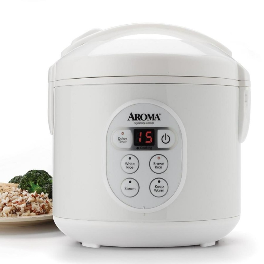 Cookers & Steamers * | Aroma Cookers & Steamers 8-Cup Programmable Residential Rice Cooker