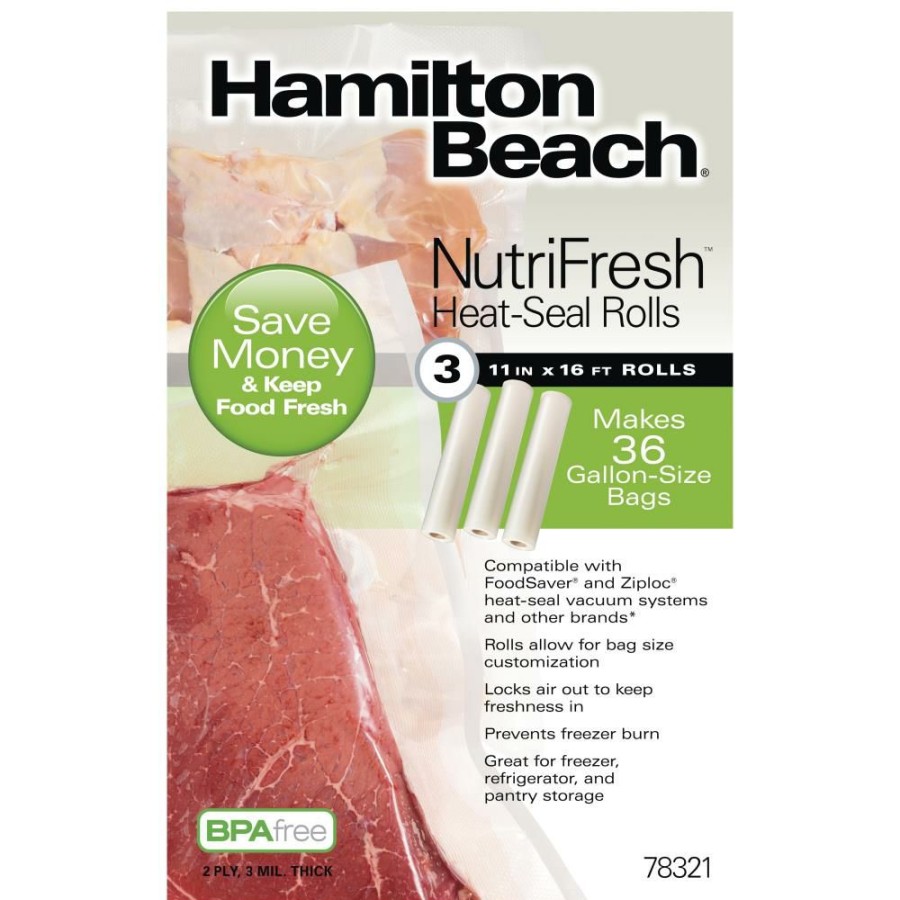 Specialty Appliances * | Hamilton Beach Specialty Appliances 3-Pack Vacuum Sealer-Roll