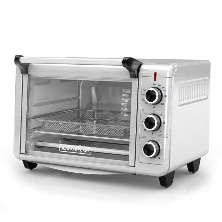 Toasters & Toaster Ovens * | Black+Decker Toasters & Toaster Ovens 6-Slice Stainless Steel Convection Toaster Oven (1500-Watt)