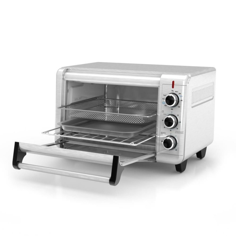 Toasters & Toaster Ovens * | Black+Decker Toasters & Toaster Ovens 6-Slice Stainless Steel Convection Toaster Oven (1500-Watt)