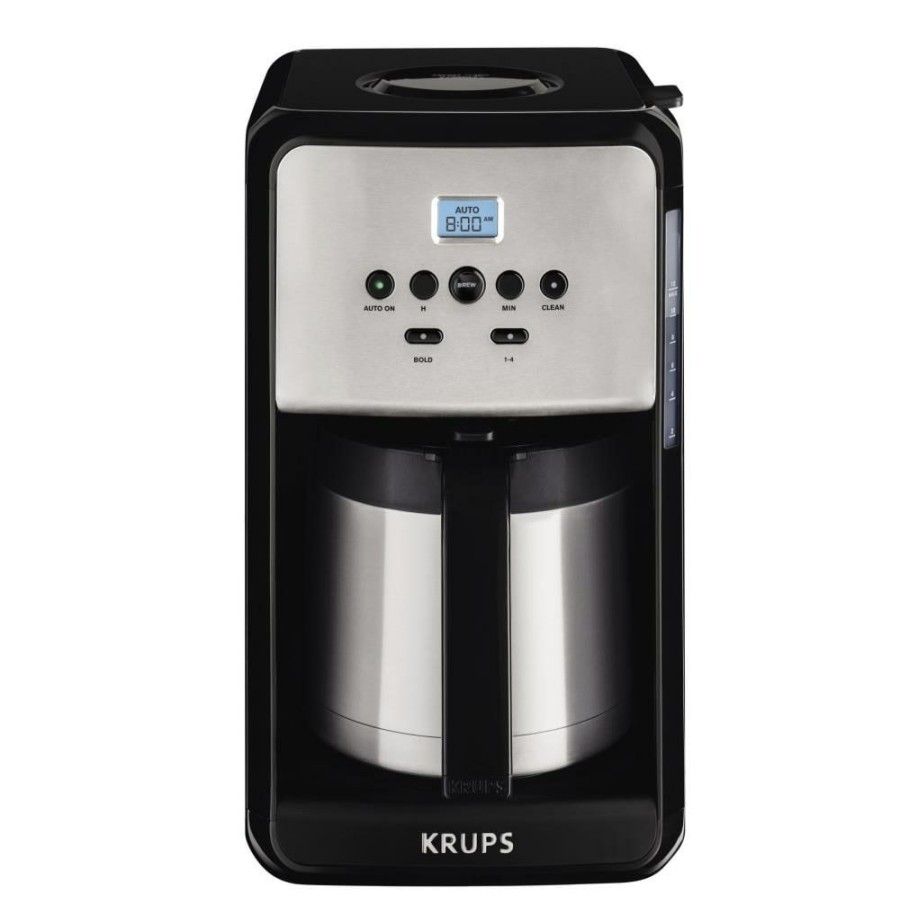 Espresso, Tea & Coffee Machines * | Krups Espresso, Tea & Coffee Machines 12-Cup Black/Stainless Residential Drip Coffee Maker