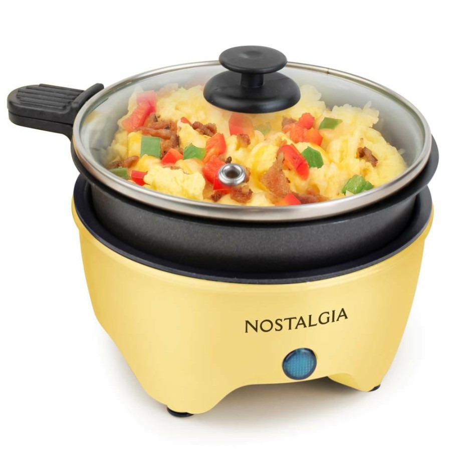 Indoor Grills, Skillets & Waffle Makers * | Nostalgia Indoor Grills, Skillets & Waffle Makers 5-In L X 5-In W 260-Watt Non-Stick Electric Skillet