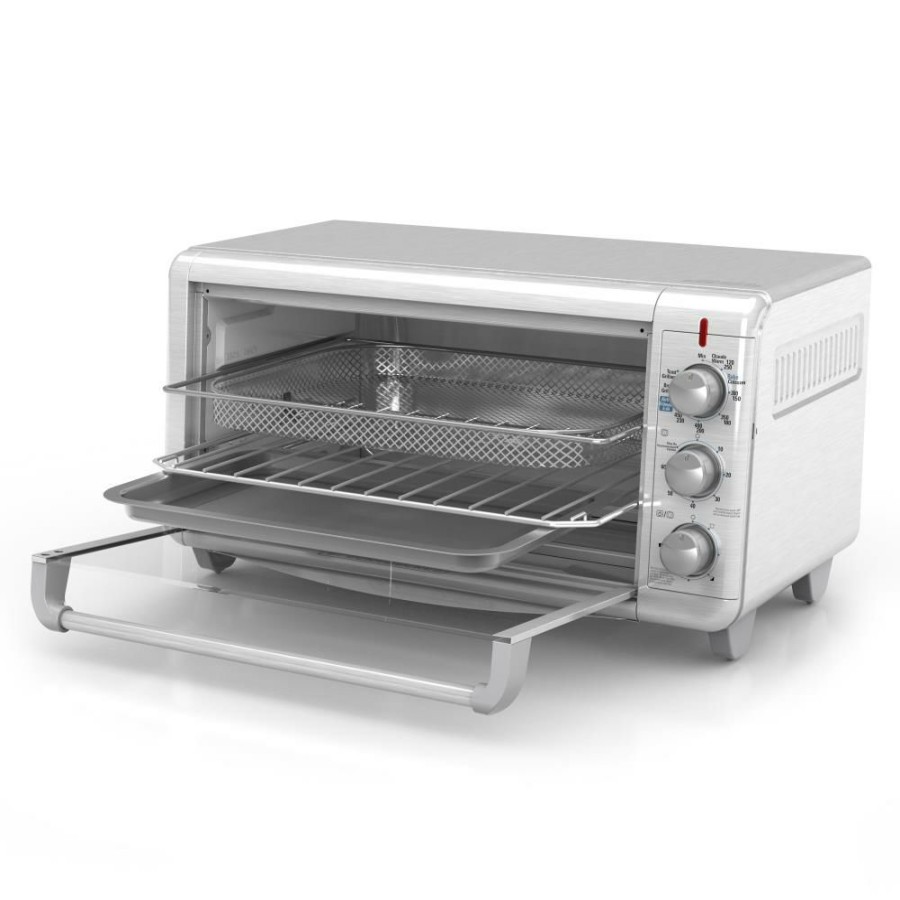 Toasters & Toaster Ovens * | Black+Decker Toasters & Toaster Ovens Crisp 'N Bake 8-Slice Stainless Steel Convection Toaster Oven (1500-Watt)