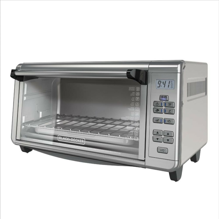 Toasters & Toaster Ovens * | Black+Decker Toasters & Toaster Ovens 8-Slice Stainless Steel Convection Toaster Oven (1500-Watt)