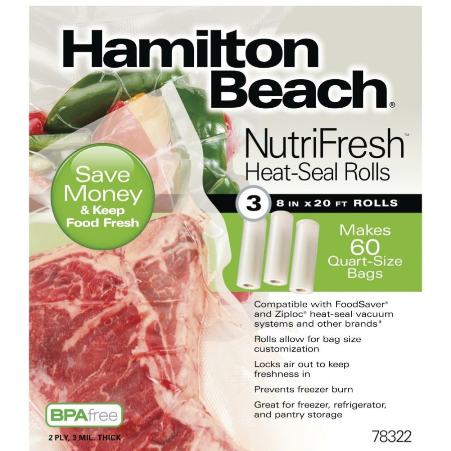 Specialty Appliances * | Hamilton Beach Specialty Appliances 3-Pack Vacuum Sealer-Roll