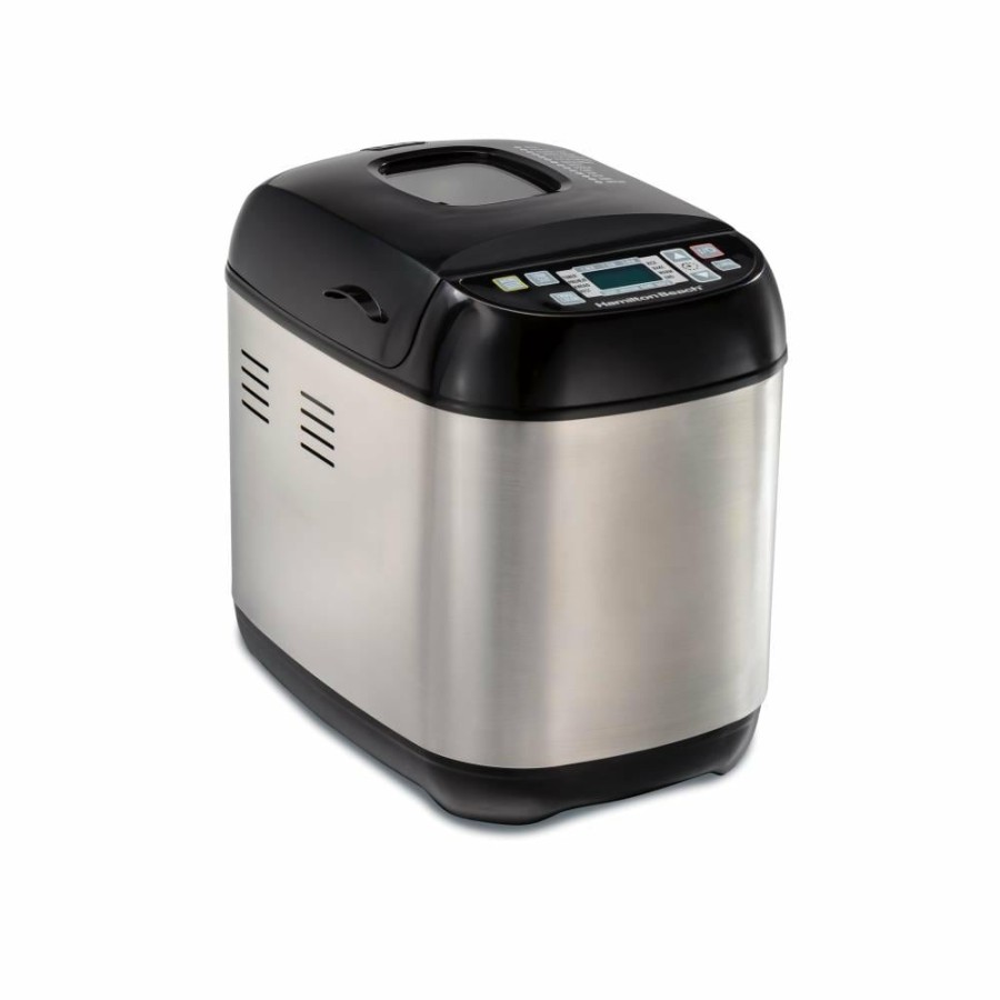 Specialty Appliances * | Hamilton Beach Specialty Appliances Hamilton Beach Black And Stainless Steel 2Lb. Artisan Dough And Bread Maker