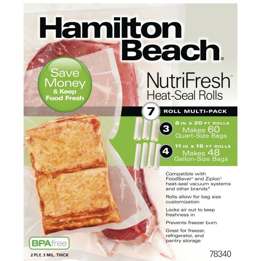 Specialty Appliances * | Hamilton Beach Specialty Appliances 7-Pack Vacuum Sealer-Roll