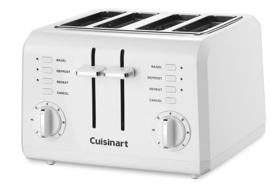 Toasters & Toaster Ovens * | Cuisinart Toasters & Toaster Ovens 4-Slice White 850-Watt Toaster