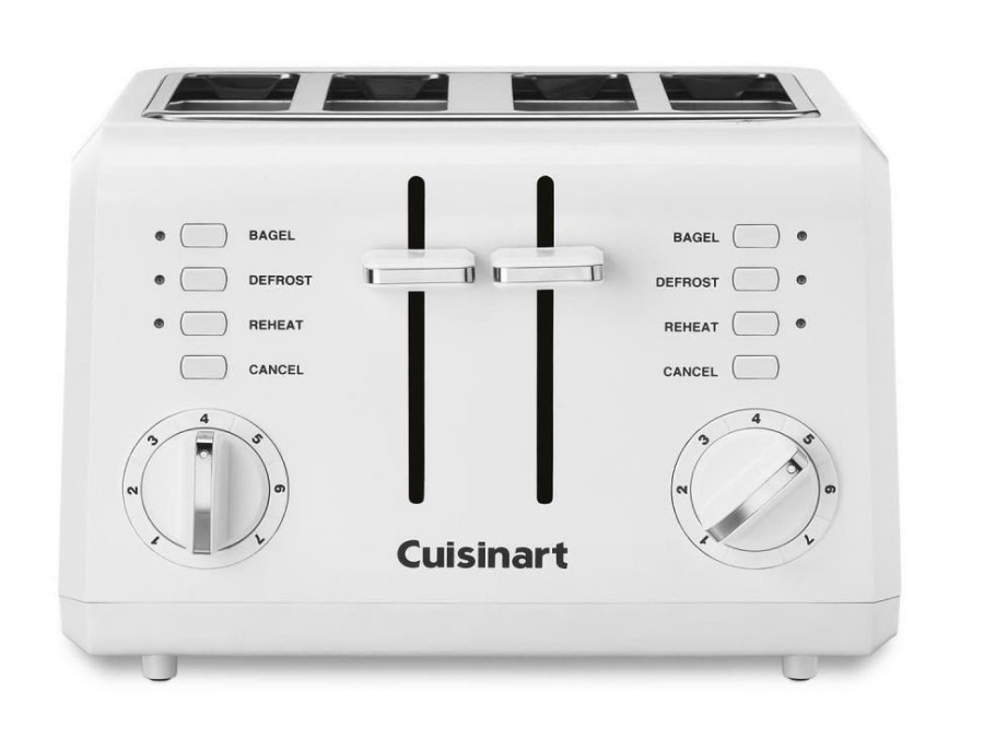 Toasters & Toaster Ovens * | Cuisinart Toasters & Toaster Ovens 4-Slice White 850-Watt Toaster