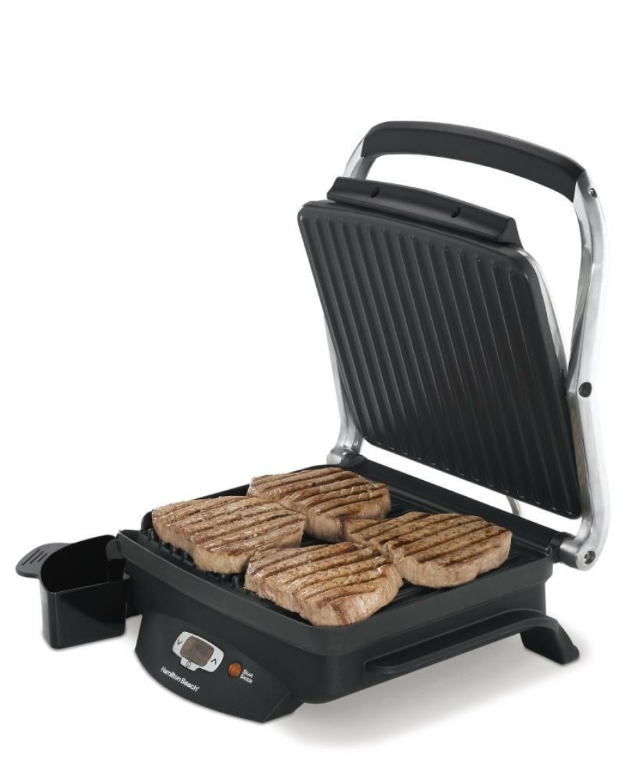 Indoor Grills, Skillets & Waffle Makers * | Hamilton Beach Indoor Grills, Skillets & Waffle Makers 9-In L X 11.5-In W Non-Stick Residential