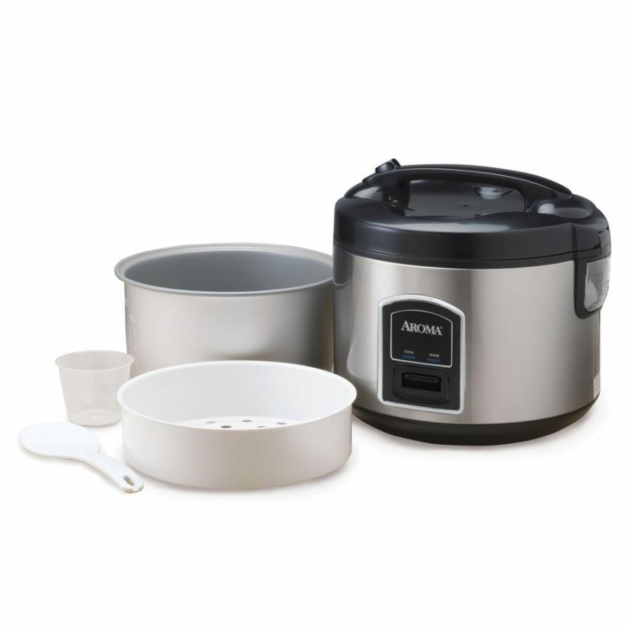 Cookers & Steamers * | Aroma Cookers & Steamers 20-Cup Commercial/Residential Rice Cooker