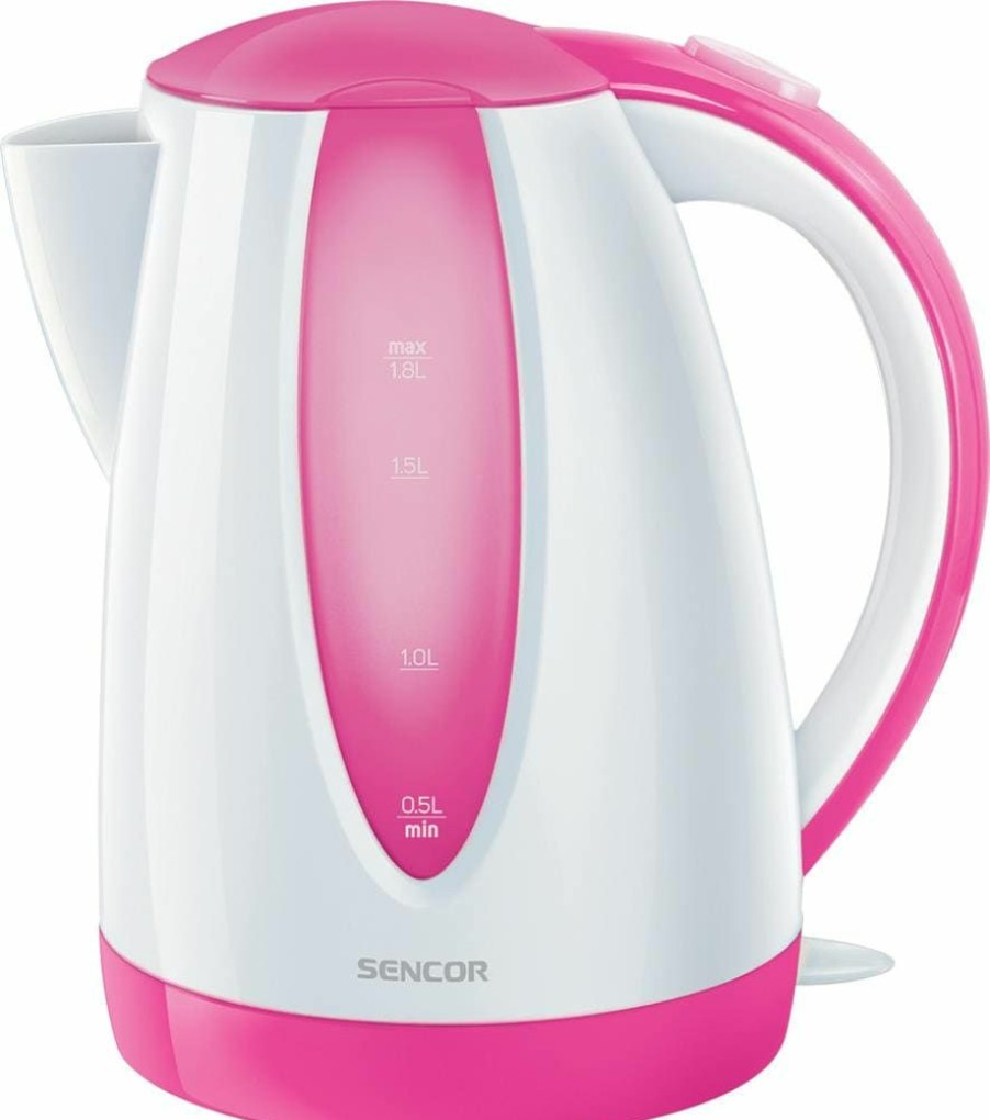 Espresso, Tea & Coffee Machines * | Sencor Espresso, Tea & Coffee Machines Pink 7-Cup Cordless Manual Electric Kettle