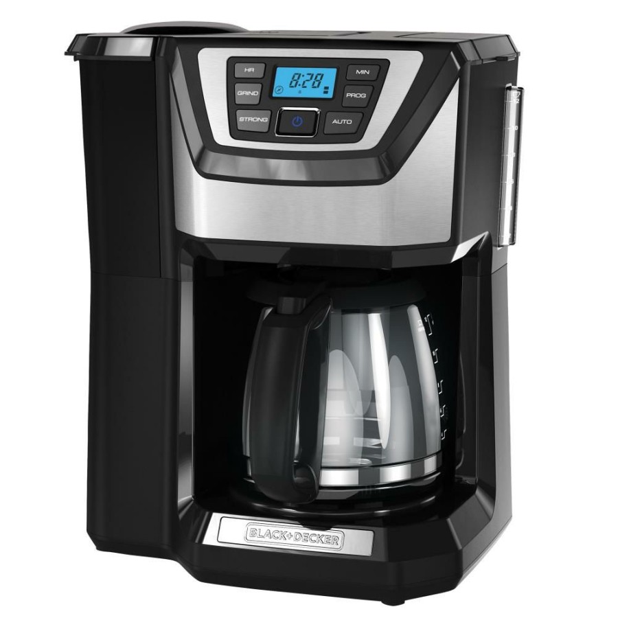 Espresso, Tea & Coffee Machines * | Black+Decker Espresso, Tea & Coffee Machines 12-Cup Black/Stainless Residential Drip Coffee Maker