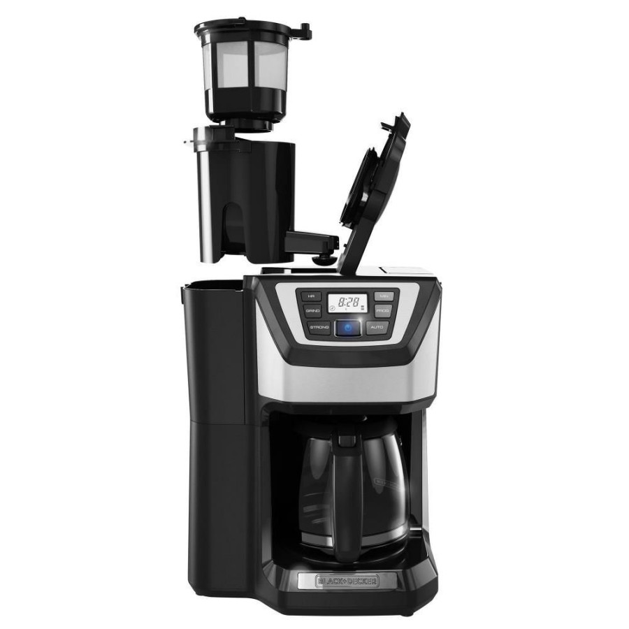 Espresso, Tea & Coffee Machines * | Black+Decker Espresso, Tea & Coffee Machines 12-Cup Black/Stainless Residential Drip Coffee Maker