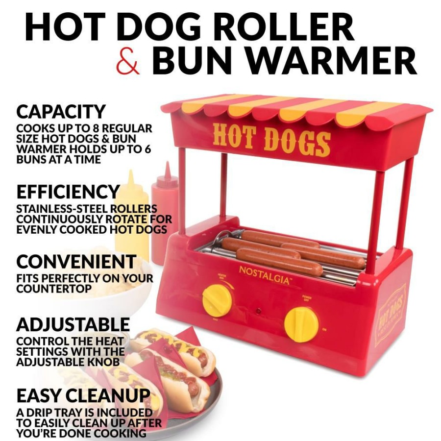 Specialty Appliances * | Nostalgia Specialty Appliances Hot Dog Roller