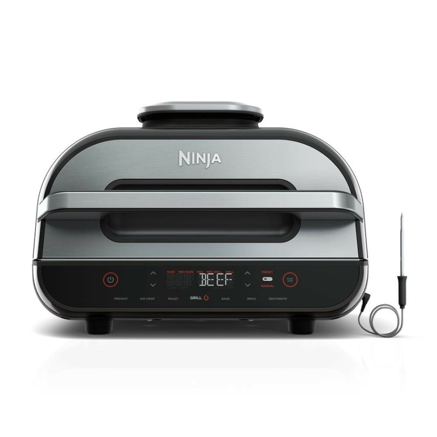 Indoor Grills, Skillets & Waffle Makers * | Ninja Indoor Grills, Skillets & Waffle Makers Ninja Foodi Indoor Grill 12-In L X 9-In W Non-Stick Residential