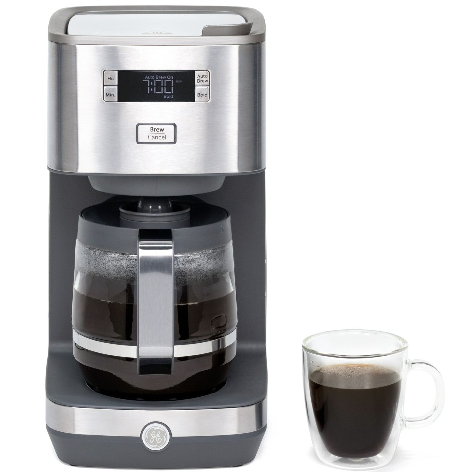 Espresso, Tea & Coffee Machines * | Ge Espresso, Tea & Coffee Machines 12-Cup Stainless Steel Residential Drip Coffee Maker