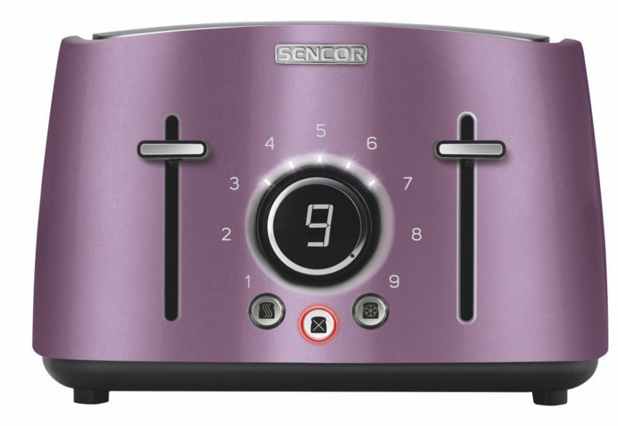 Toasters & Toaster Ovens * | Sencor Toasters & Toaster Ovens 4-Slice Purple 1600-Watt Toaster