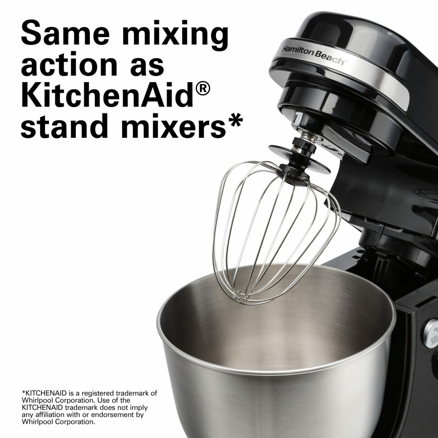 Mixers * | Hamilton Beach Mixers 4-Quart 7-Speed Black Residential Stand Mixer