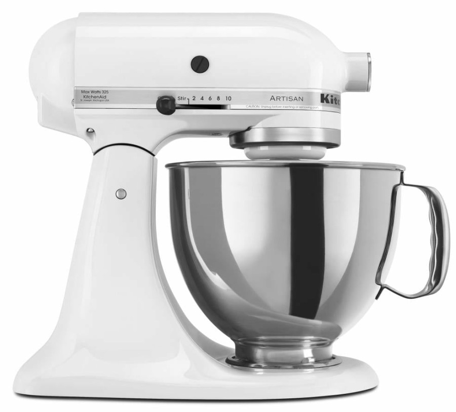 Mixers * | Kitchenaid Mixers 5-Quart 10-Speed White Residential Stand Mixer