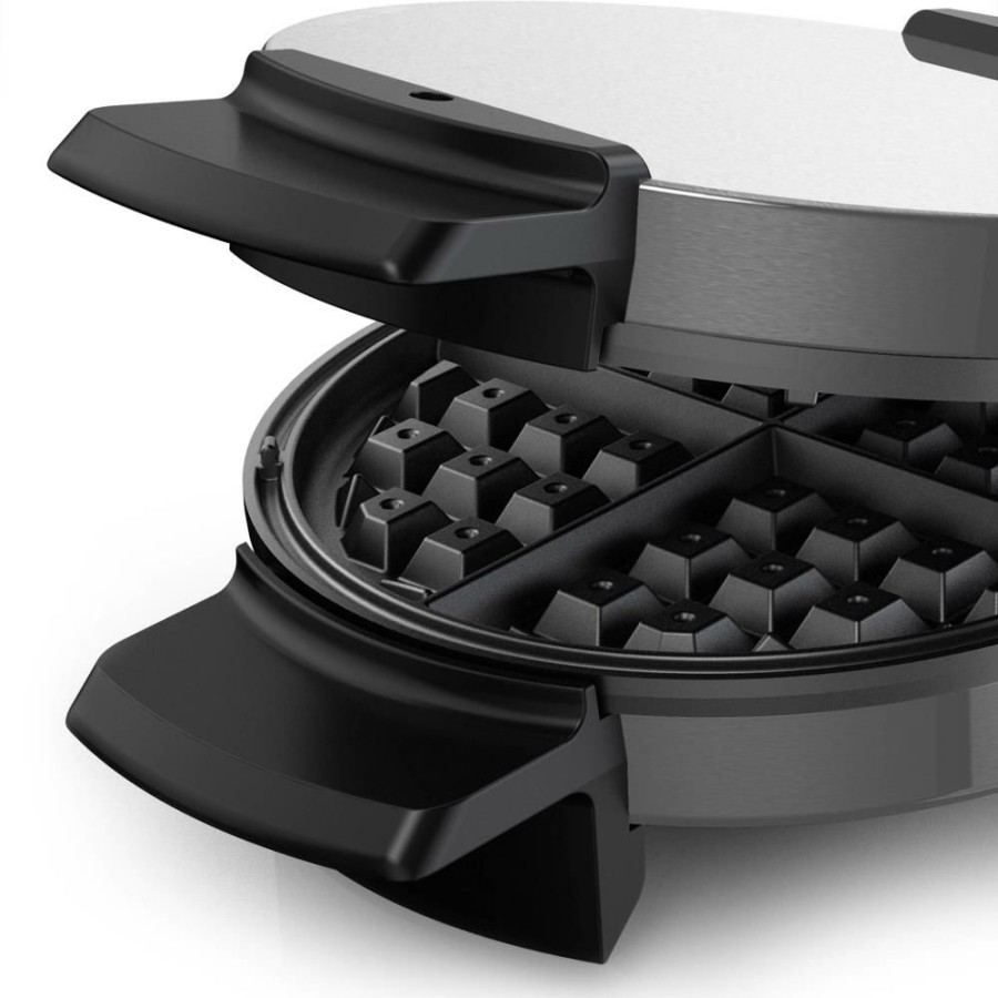 Indoor Grills, Skillets & Waffle Makers * | Black+Decker Indoor Grills, Skillets & Waffle Makers Round Belgian Waffle Maker